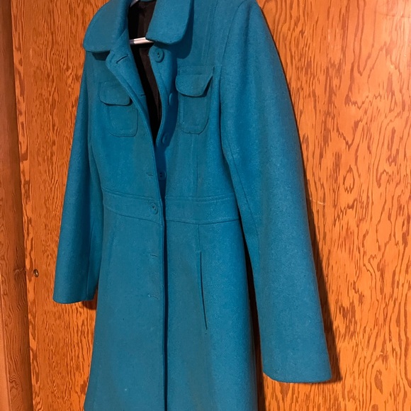 Blue warm wool coat - size M - Picture 2 of 3